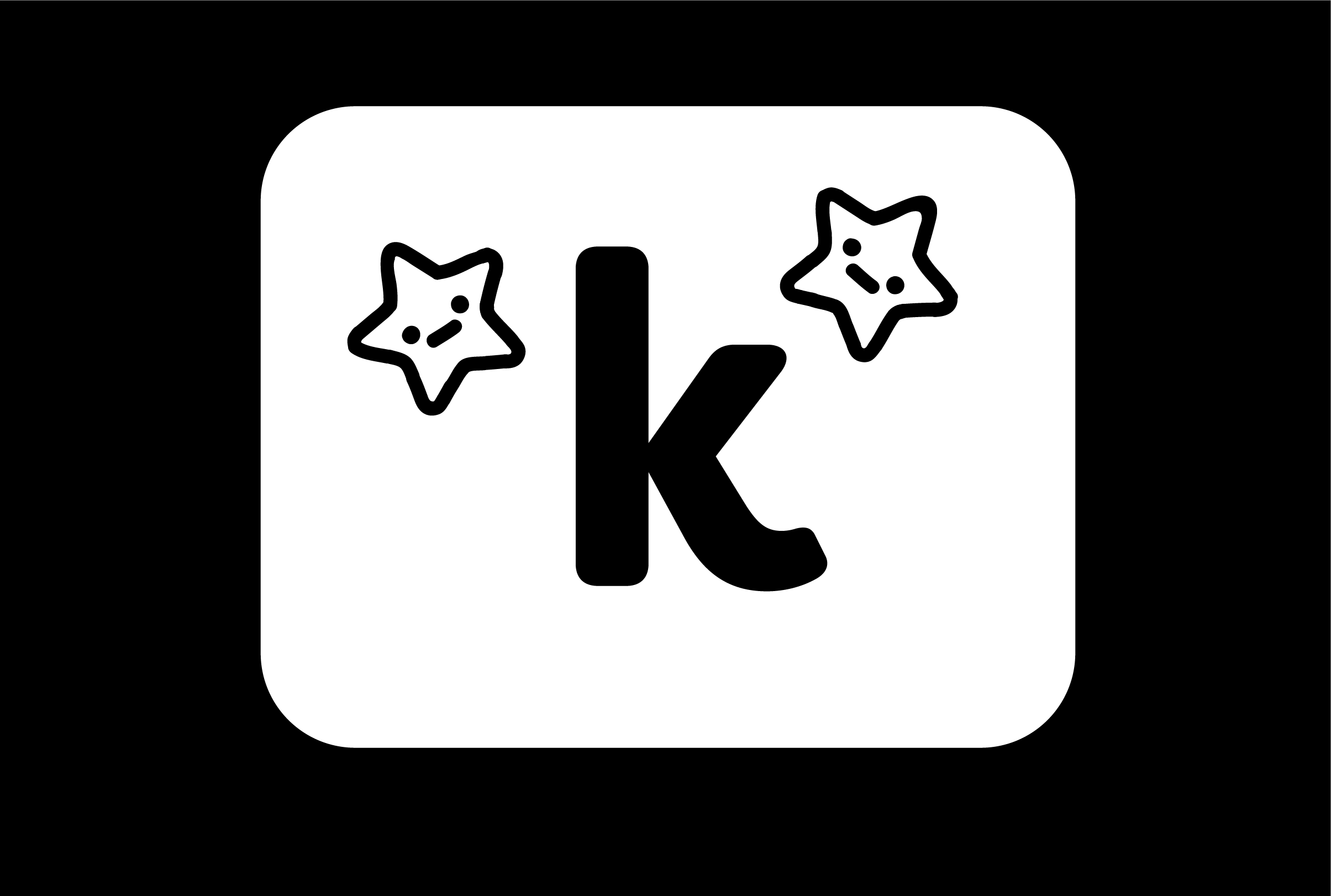 Kendall's personal logo in black and white.